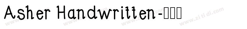 Asher Handwritten字体转换